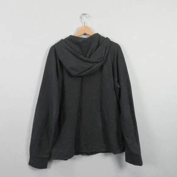 Lululemon Men Charcoal Gray Full Zip Hoodie Athleisure Activewear Size L Lounge - Picture 6 of 9